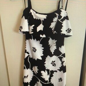 Black and White Floral Dress